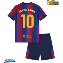 Barcelona Lamine Yamal #10 Hjemmedraktsett Barn 2026-27 Kortermet (+ Korte bukser)